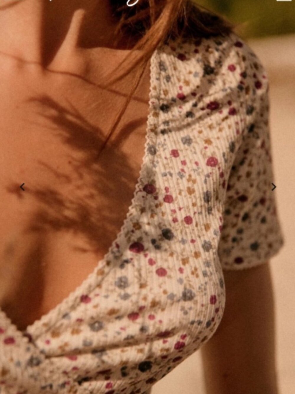 Sezane Reversible Floral T Shirt Top - Picture 4 of 13